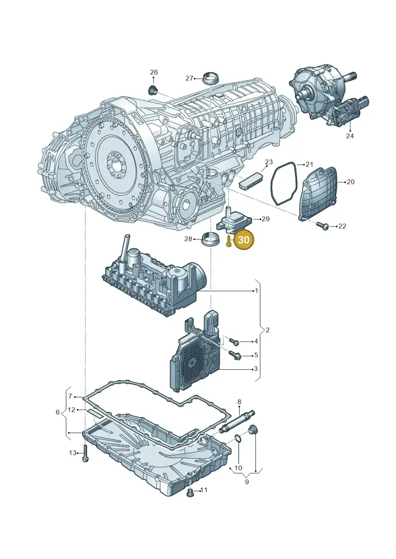 N91173601 — Audi A5 Limo 2.0 (2024-) diagram 8wk325025, position 30
