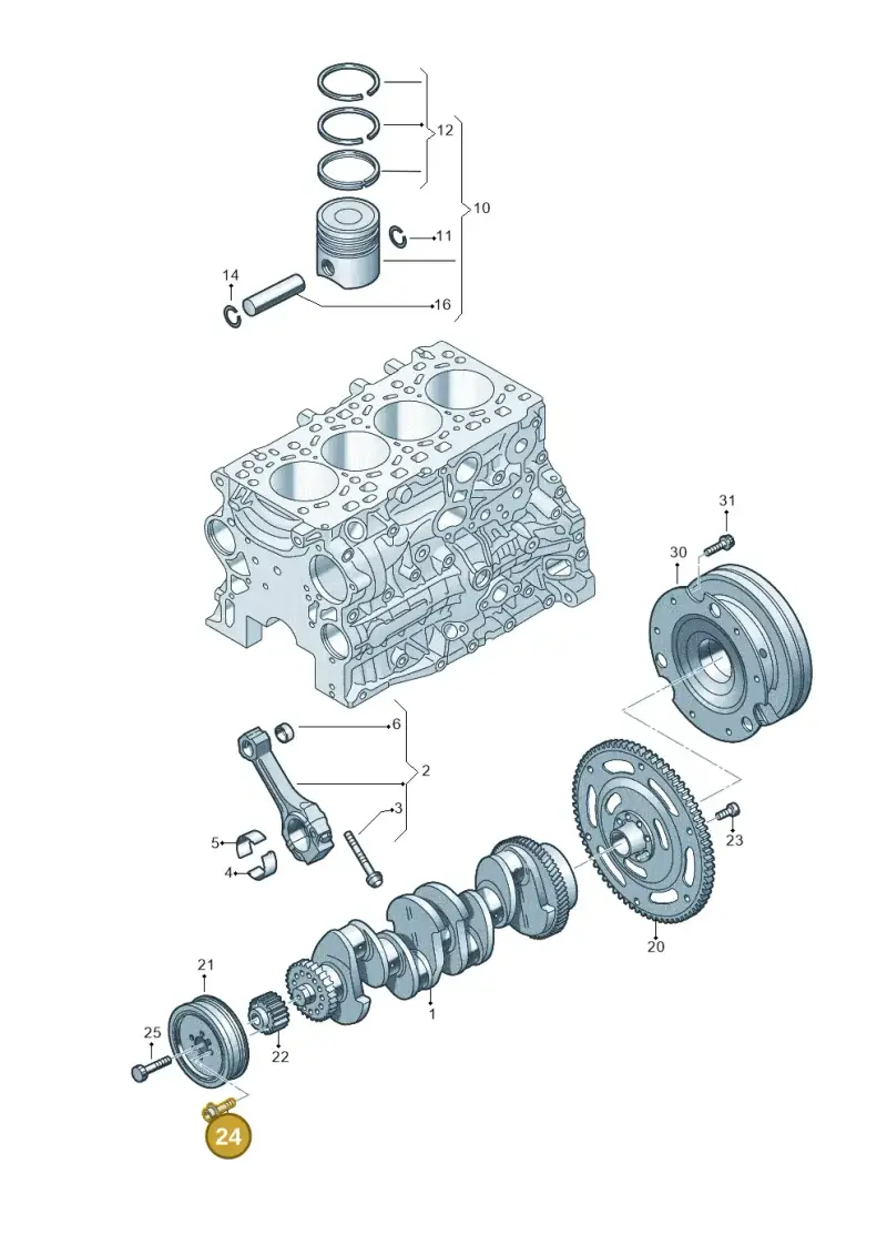 N91174301 — Audi A5 Limo 2.0 (2024-) diagram 4pa105500, position 24
