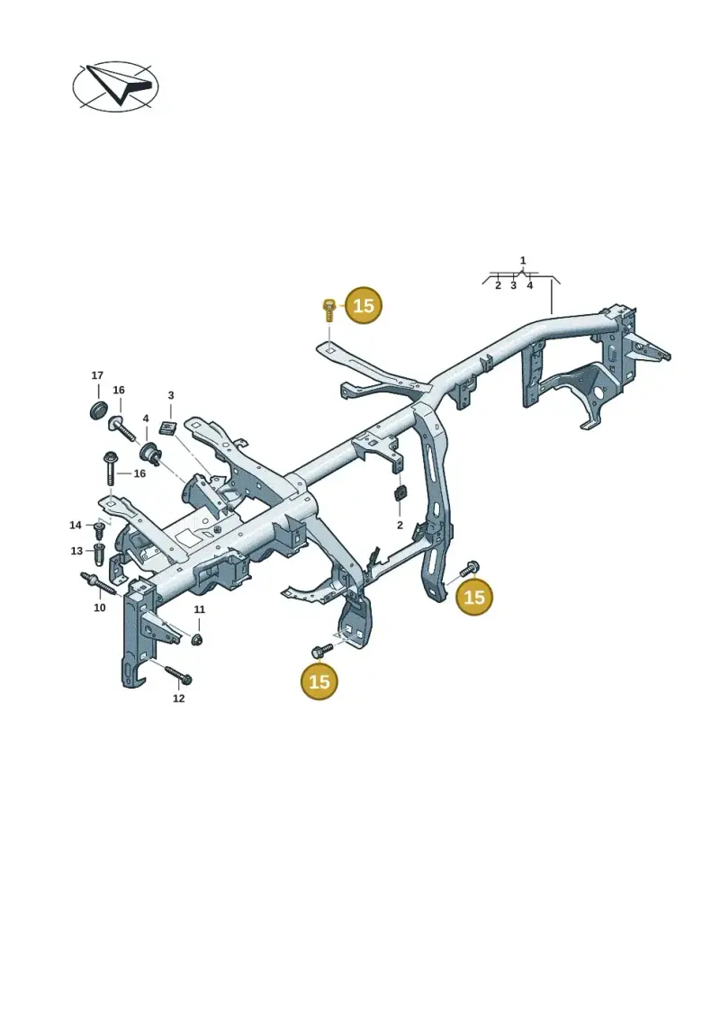 N91174701 — Audi A5 Limo 2.0 (2024-) diagram 8wk857000, position 15