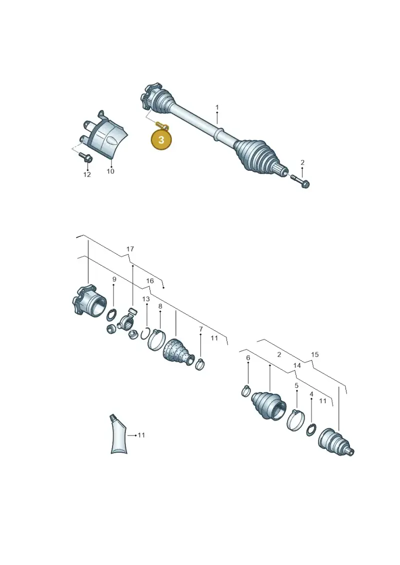 N91175601 — Audi A8L qu. 3.0 TDI (2013-2018) diagram 454407270, position 3
