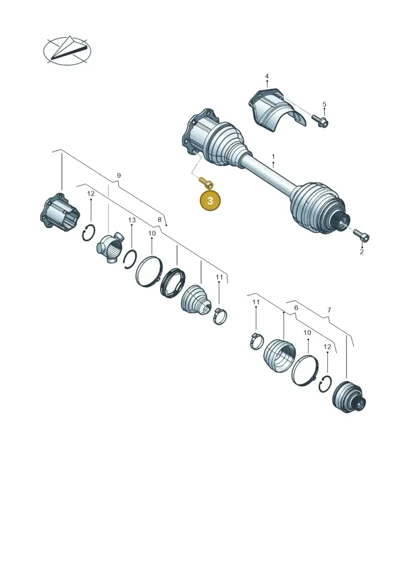 N91175601 — Audi RS Q8 Quattro (2019-) diagram 624407030, position 3