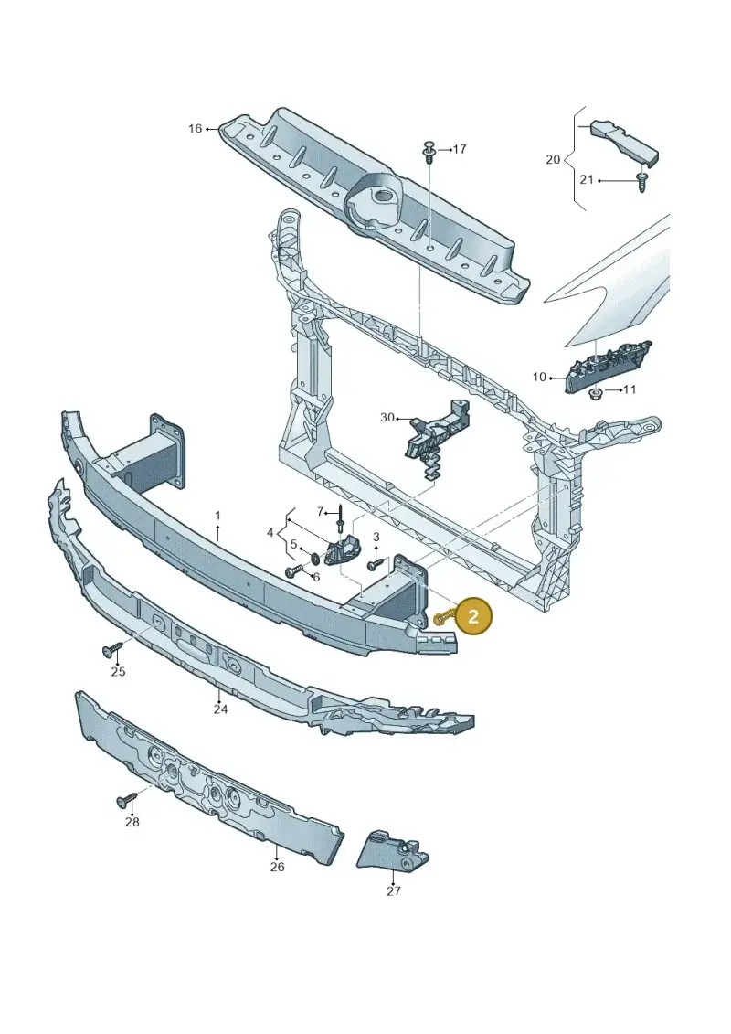 N91178401 — Audi RS6 Avant (2019-) diagram 538807000, position 2