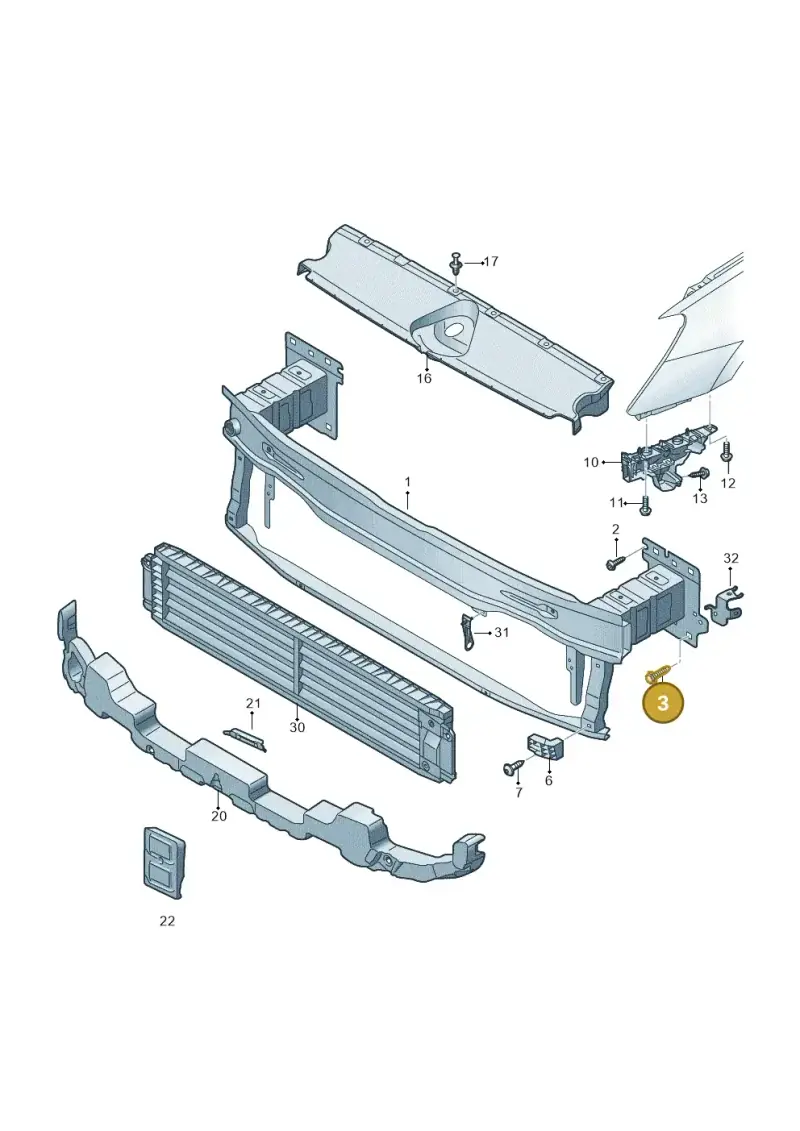 N91178401 — Audi A3 Sportback (2019-2021) diagram 596807000, position 3