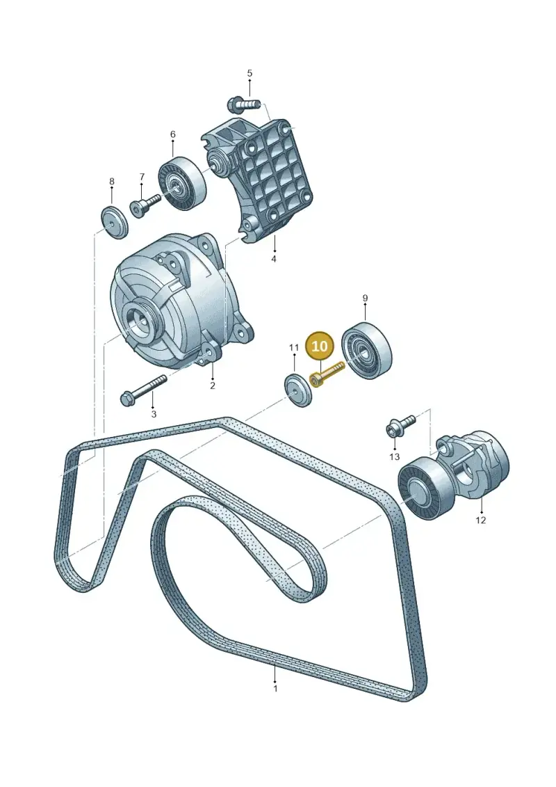 N91179301 — Audi A7 Sportback (2014-2018) diagram 771903300, position 10