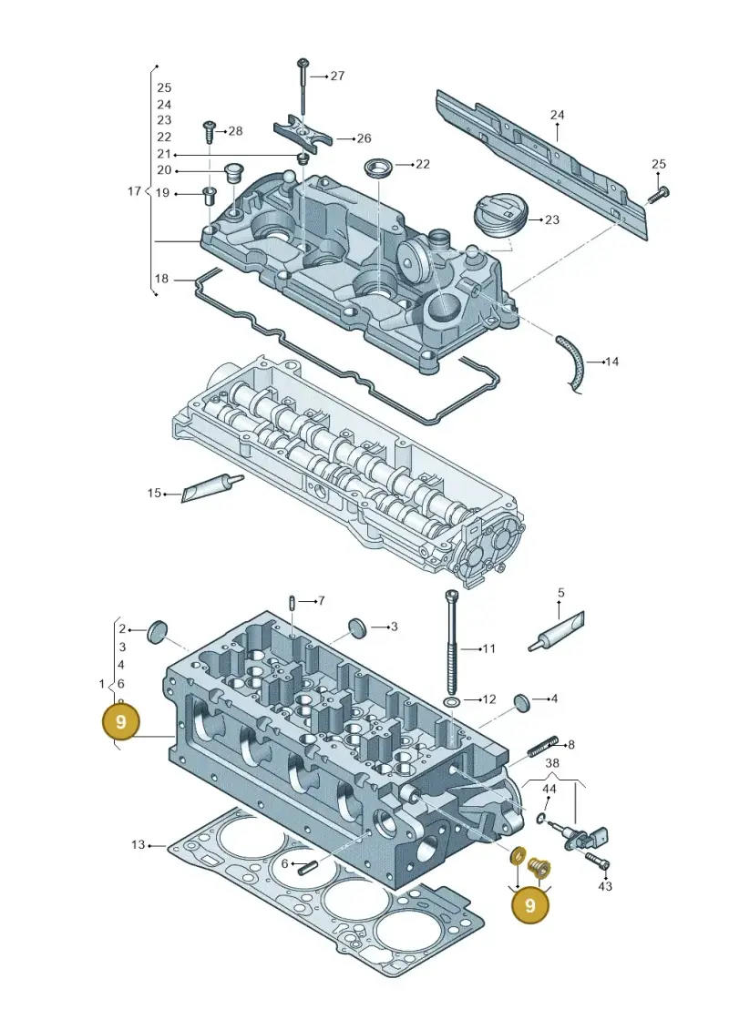 N91184201 — Audi A6 2.0 (2018-) diagram 597103510, position 9