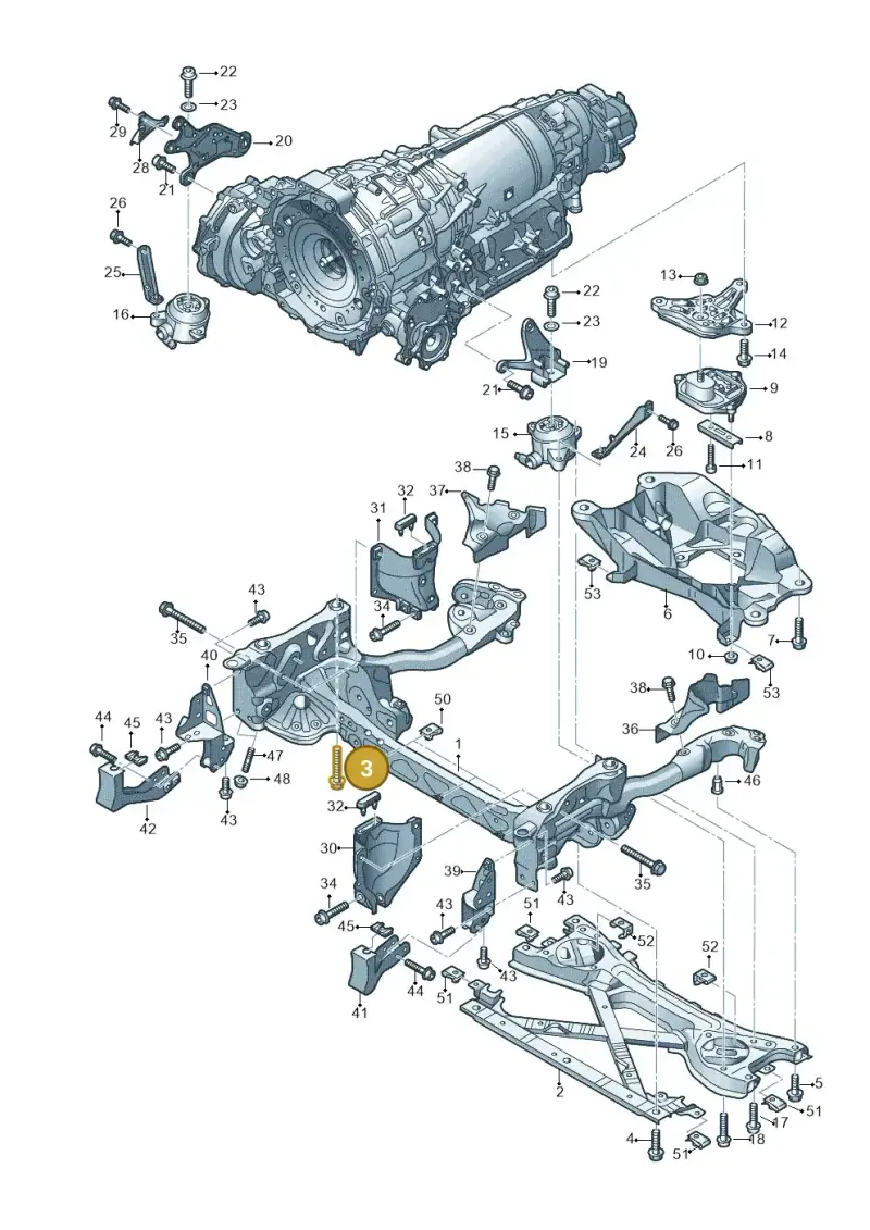 N91184301 — Audi A8L qu. 3.0 TDI (2013-2018) diagram 696399620, position 3