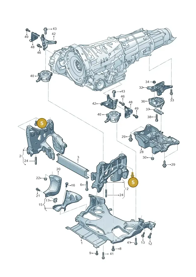 N91184301 — Audi A8L (2017-2022) diagram 838399400, position 5