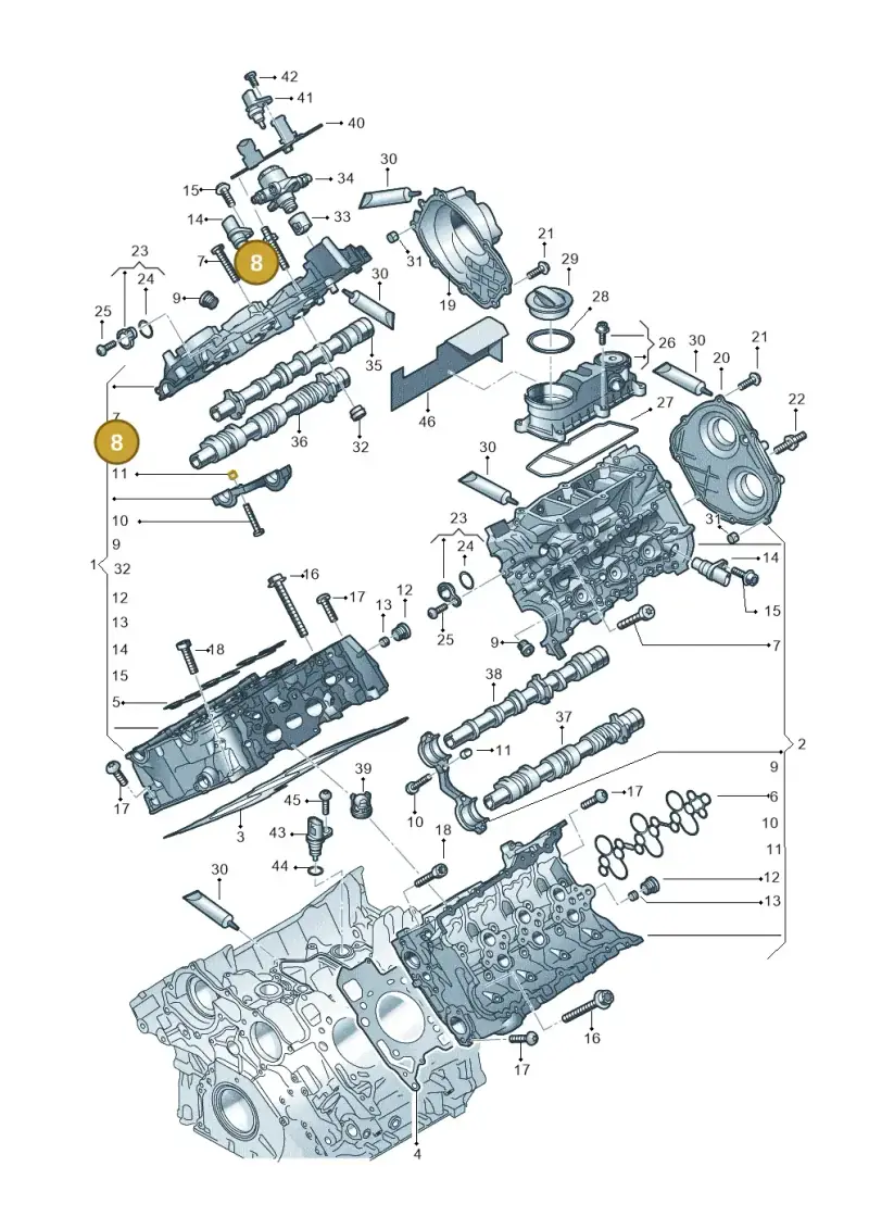 N91184801 — Audi A6 2.0 (2018-) diagram 849103330, position 8