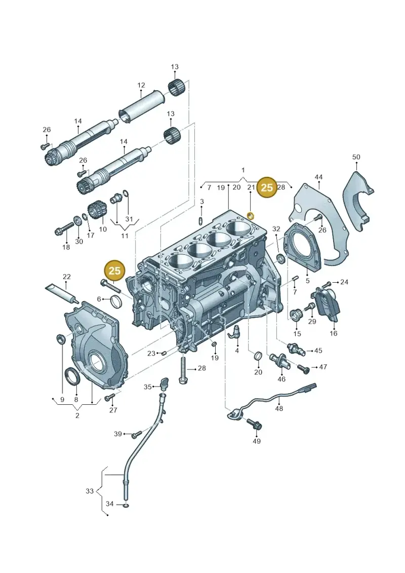 N91187501 — Audi A6 2.0 (2018-) diagram 430103012, position 25