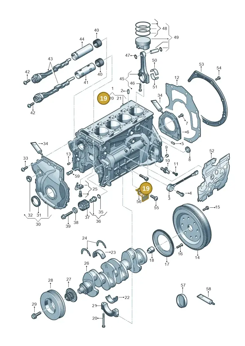 N91187501 — Audi A3 Sportback (2019-2021) diagram 596103014, position 19
