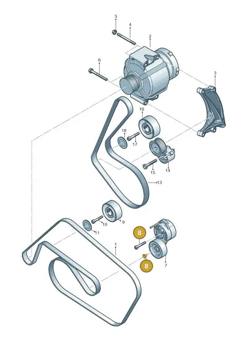 N91189401 — Audi Q7 qu. 3.0 TDI (2015-2019) diagram 648903350, position 8