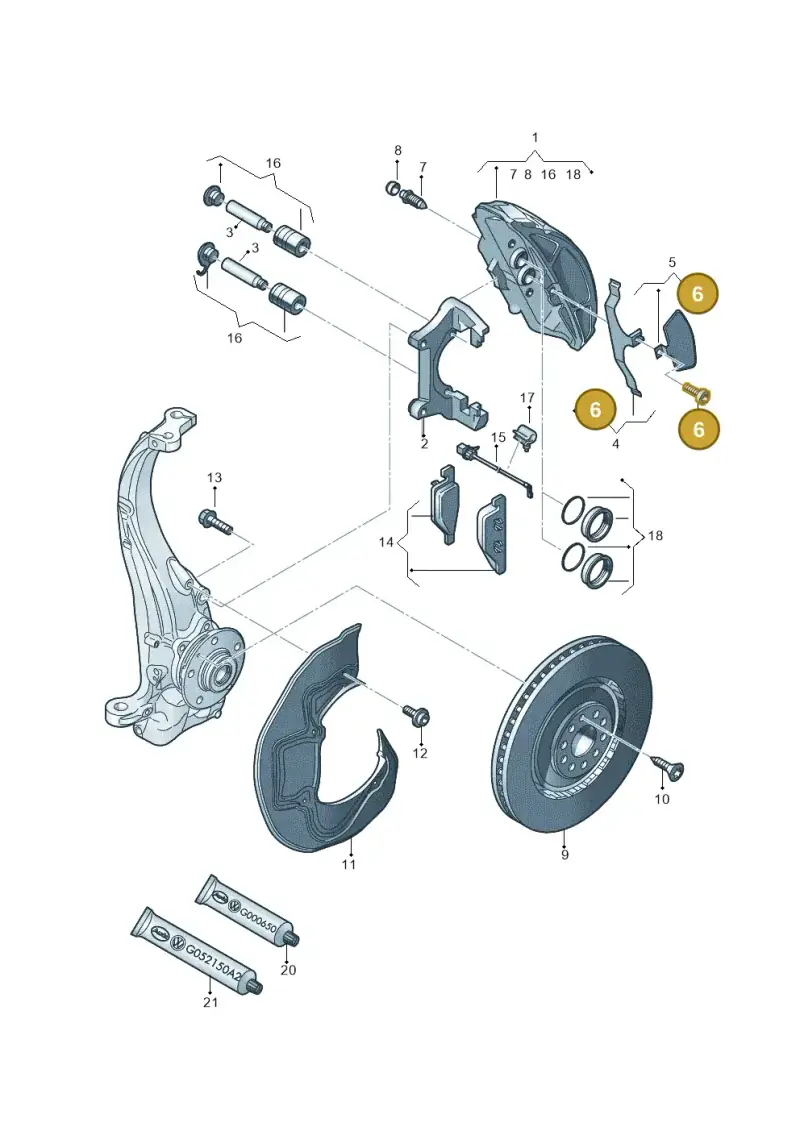 N91189601 — Audi A7 Sportback (2014-2018) diagram 696615500, position 6
