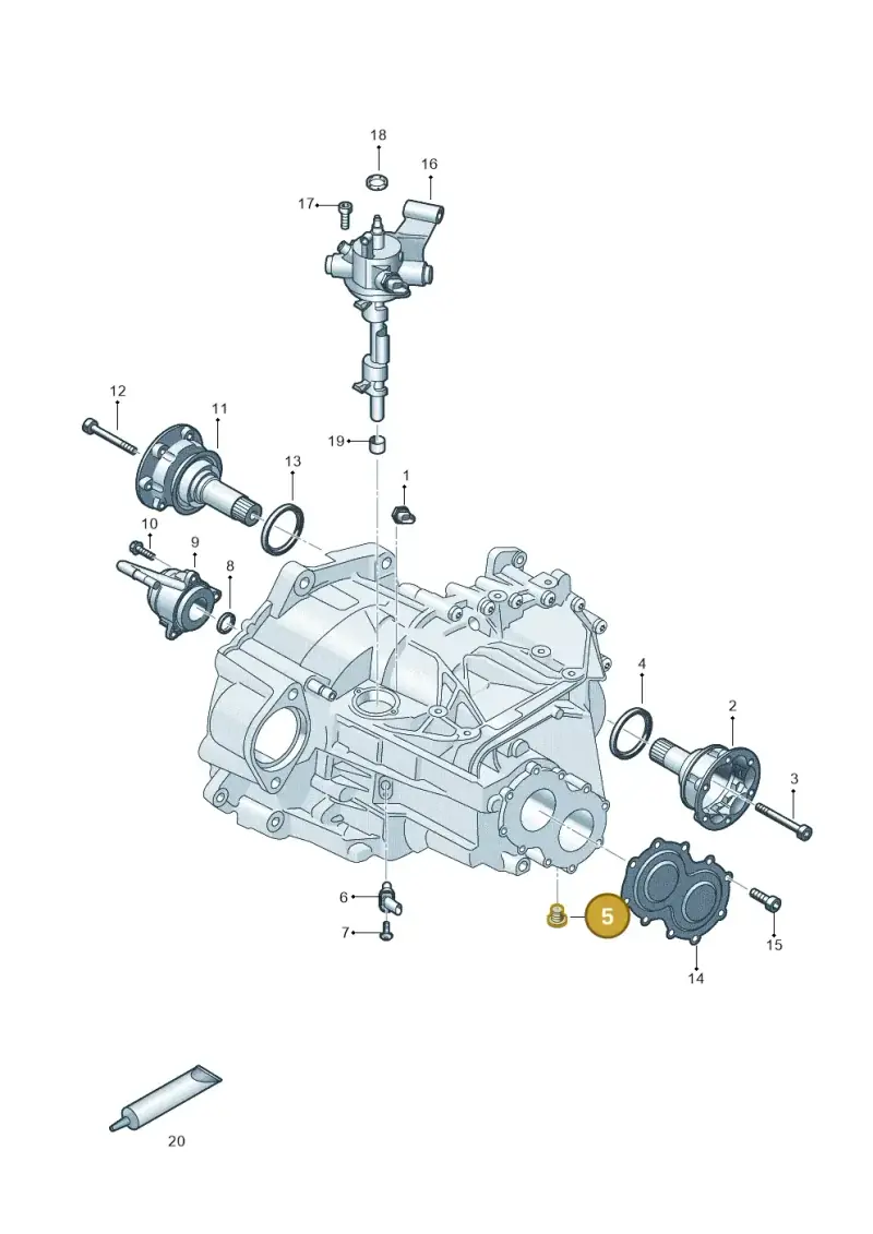 N91196501 — Audi A3 Sportback (2019-2021) diagram 596300102, position 5