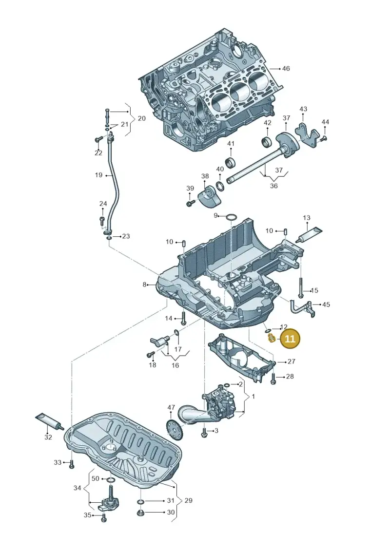 N91196501 — Audi A6 2.0 (2018-) diagram 897115052, position 11