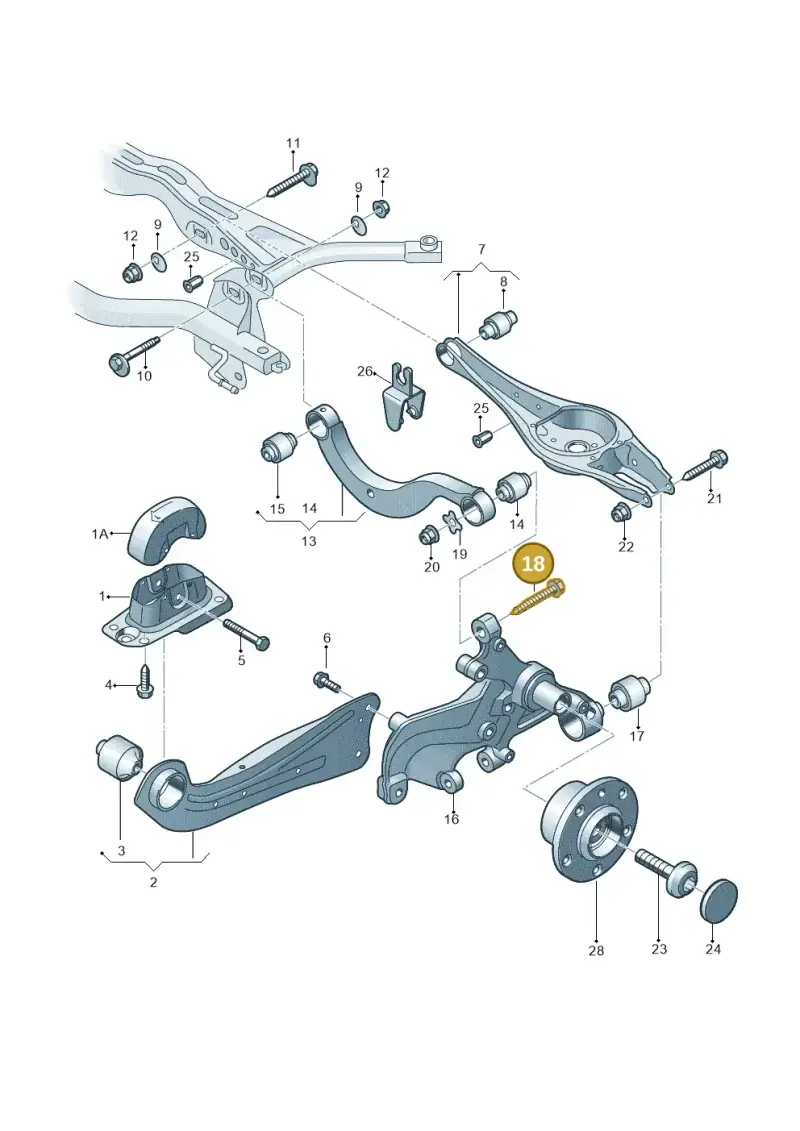 N91197801 — Audi A3 Sportback (2019-2021) diagram 827505005, position 18