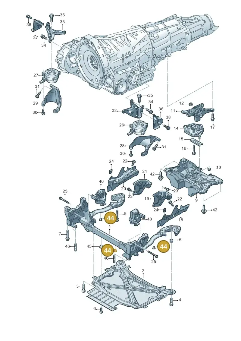 N91200701 — Audi Q8 Quattro 3,0 (2018-) diagram 859399800, position 44