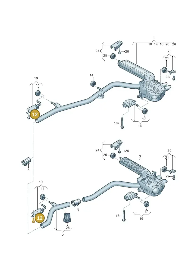 N91201102 — Audi A6 2.0 (2018-) diagram 430253960, position 12