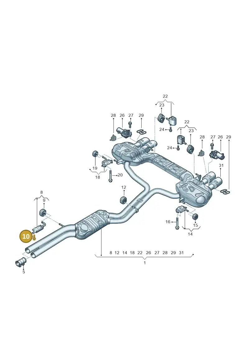 N91201102 — Audi RS6 Avant (2019-) diagram 538253870, position 10