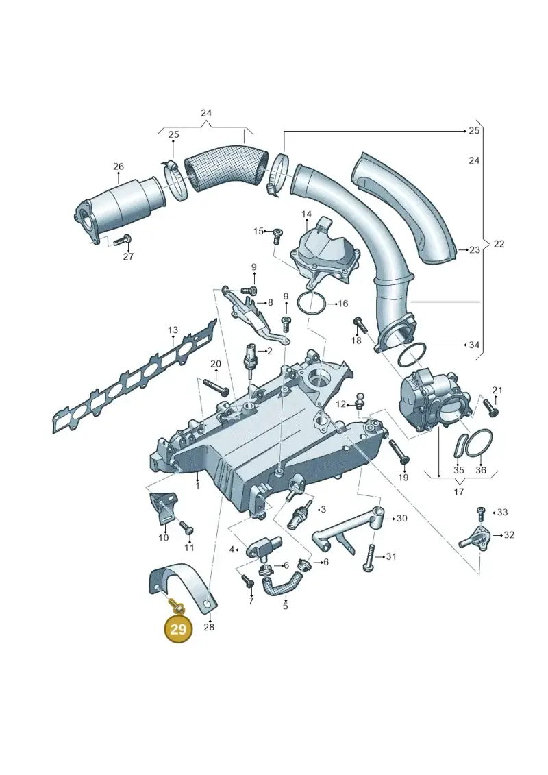 N91203203 — Audi A5 Limo 2.0 (2024-) diagram 430129050, position 29
