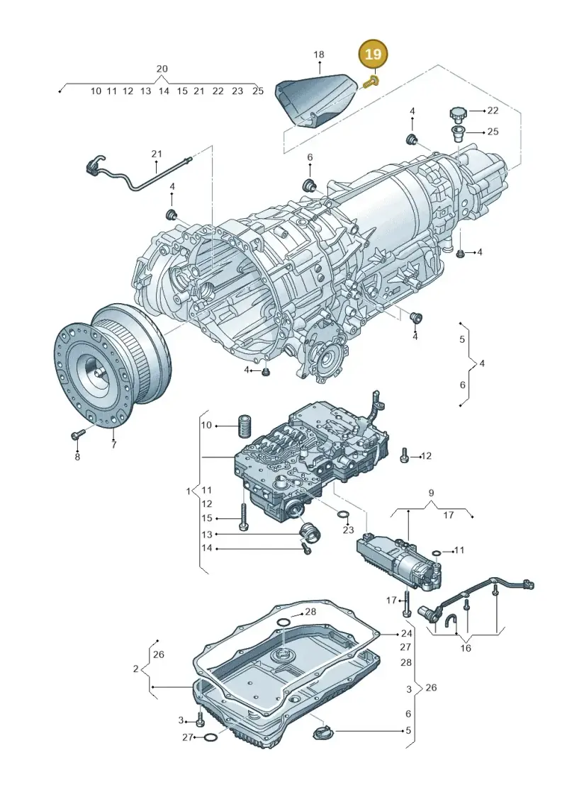 N91203204 — Audi A6 2.0 (2018-) diagram 838325800, position 19