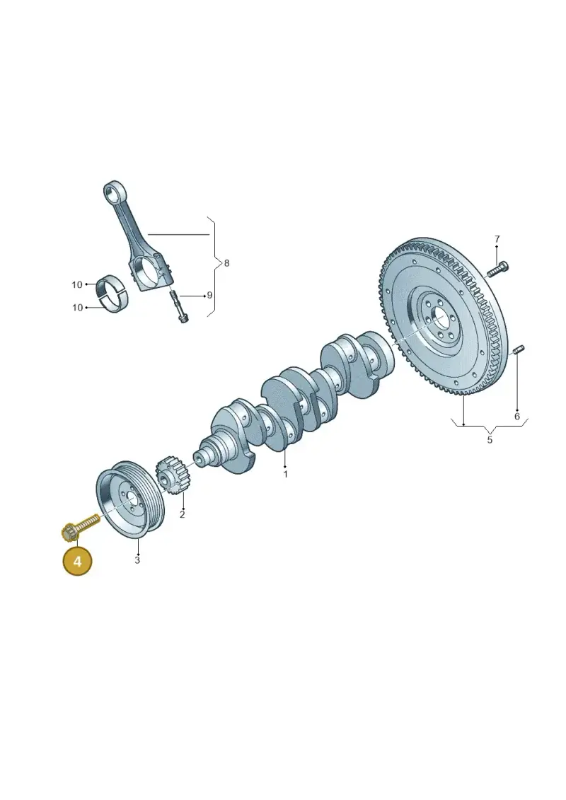 N91204401 — Audi A3 Sportback (2019-2021) diagram 723105100, position 4