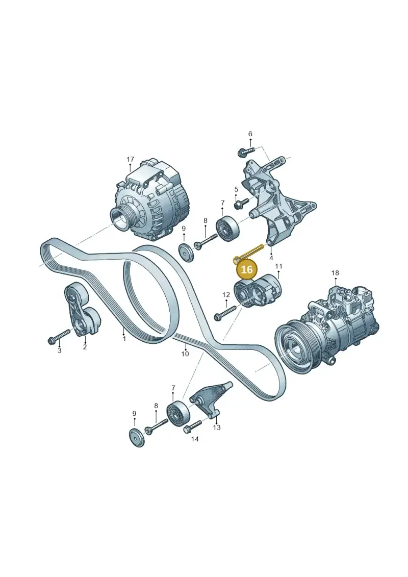 N91204501 — Audi Q8 Quattro 3,0 (2018-) diagram 429903425, position 16
