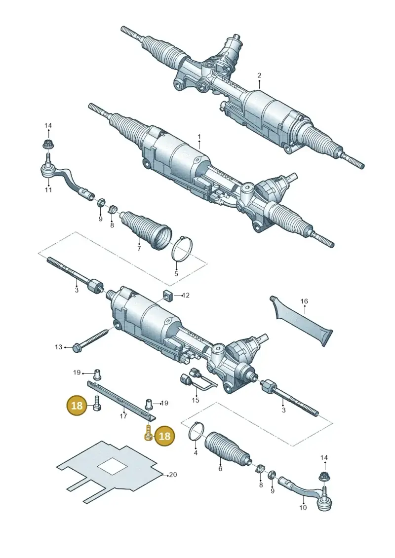 N91208802 — Audi A7 Sportback (2014-2018) diagram 711423000, position 18