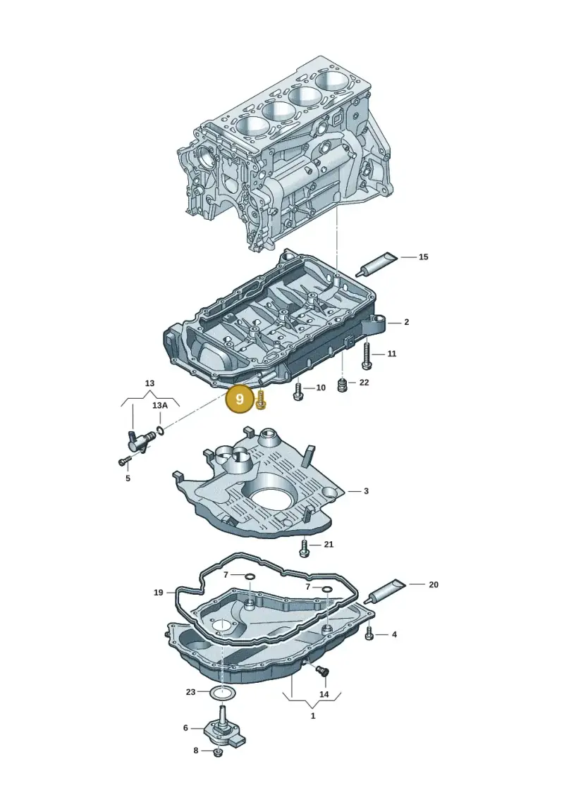 N91211201 — Audi A3 Sportback (2019-2021) diagram 597103022, position 9