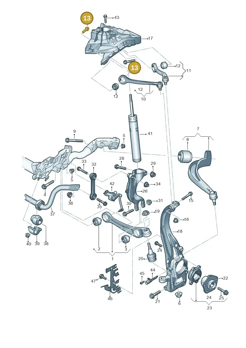 N91221601 — Audi A4 2.0 (2015-2019) diagram 849407000, position 13