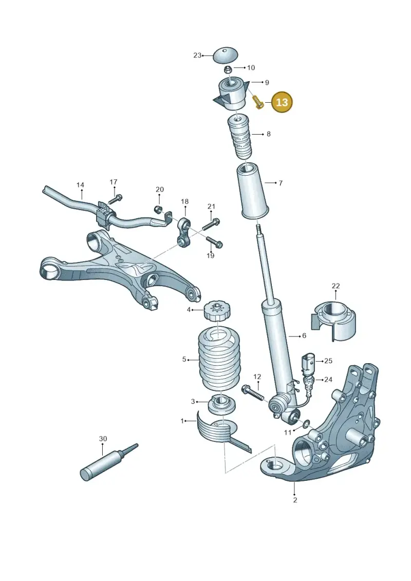 N91222501 — Audi Q5 qu. 2.0 TDI (2012-2017) diagram 620511000, position 13