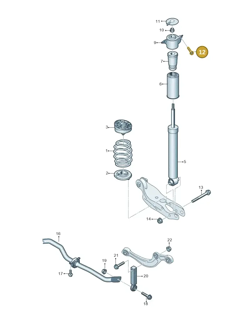 N91222501 — Audi A5 Limo 2.0 (2024-) diagram 859511000, position 12