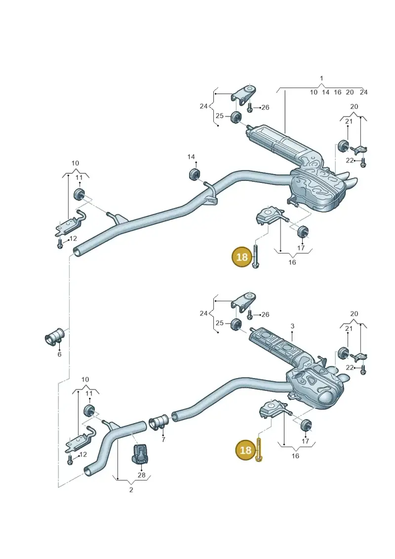 N91228001 — Audi A6 2.0 (2018-) diagram 430253960, position 18
