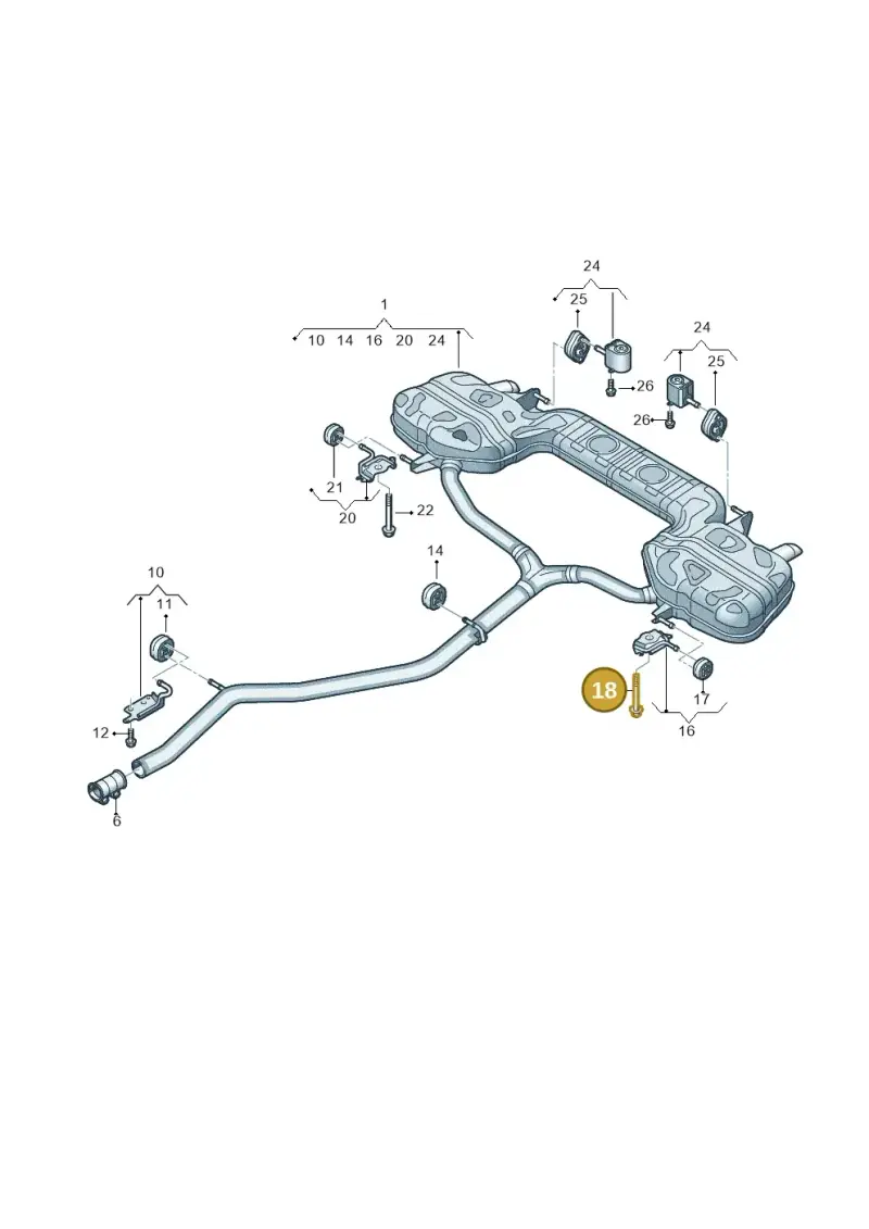 N91228001 — Audi A6 2.0 (2018-) diagram 435253850, position 18