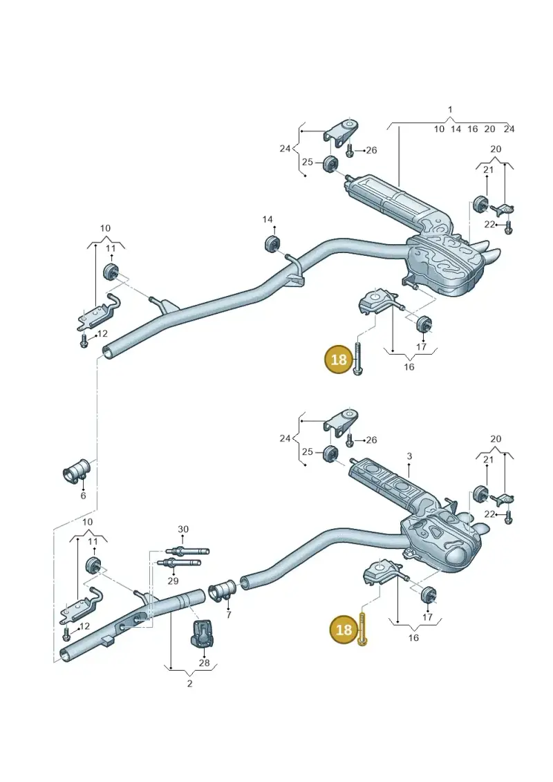 N91228001 — Audi A6 2.0 (2018-) diagram 435253960, position 18