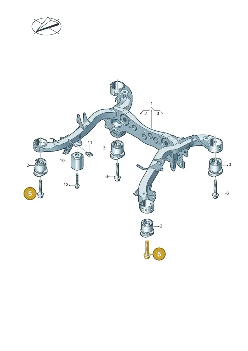 N91228001 — Audi A5 Limo 2.0 (2024-) diagram 430505000, position 5