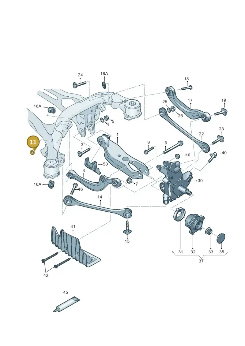 N91228901 — Audi A6 2.0 (2018-) diagram 430505200, position 11