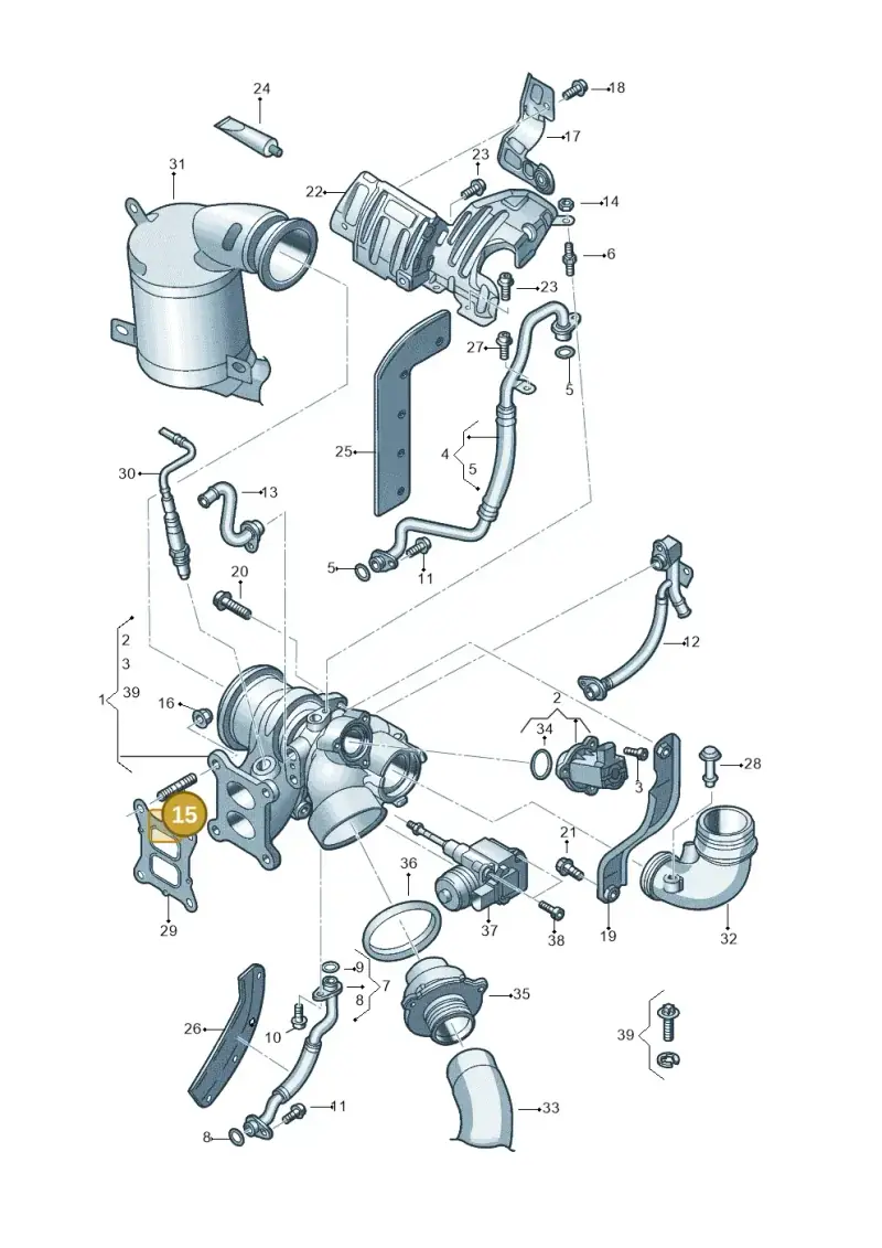N91231701 — Audi A3 Sportback (2019-2021) diagram 890145640, position 15