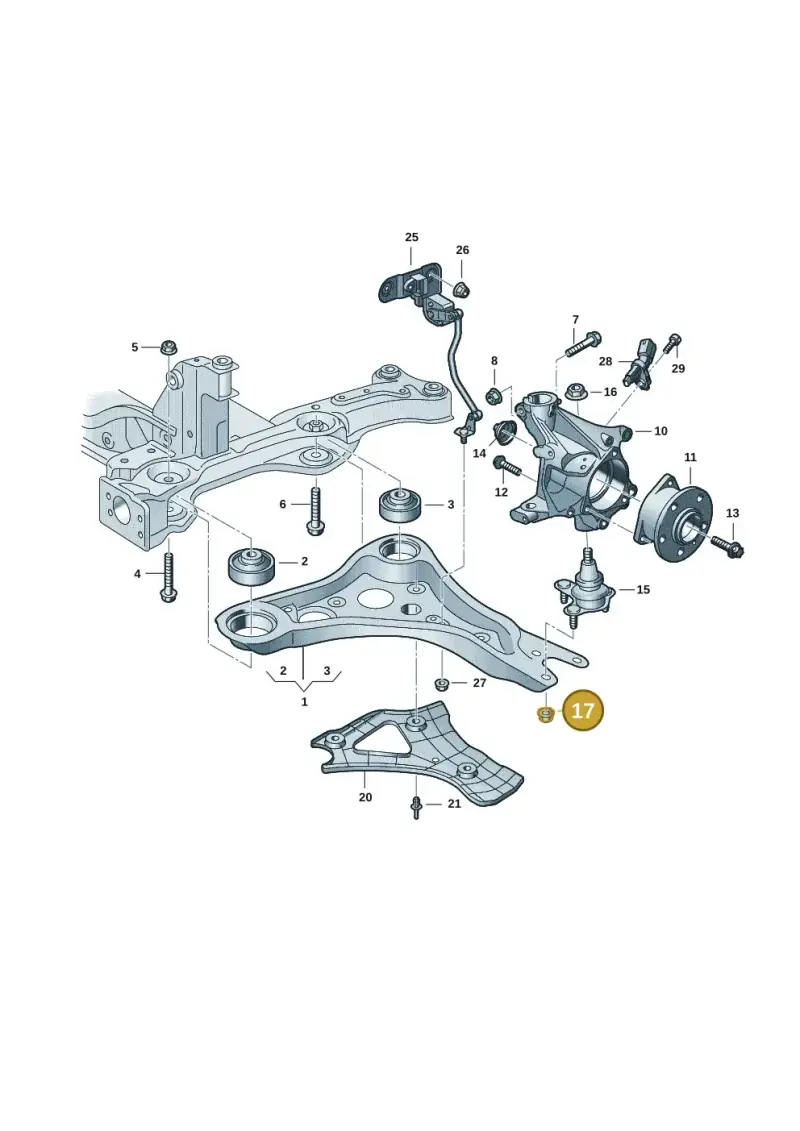 N91233201 — Audi Q4 Sportback (2021-2022) diagram 89a407000, position 17