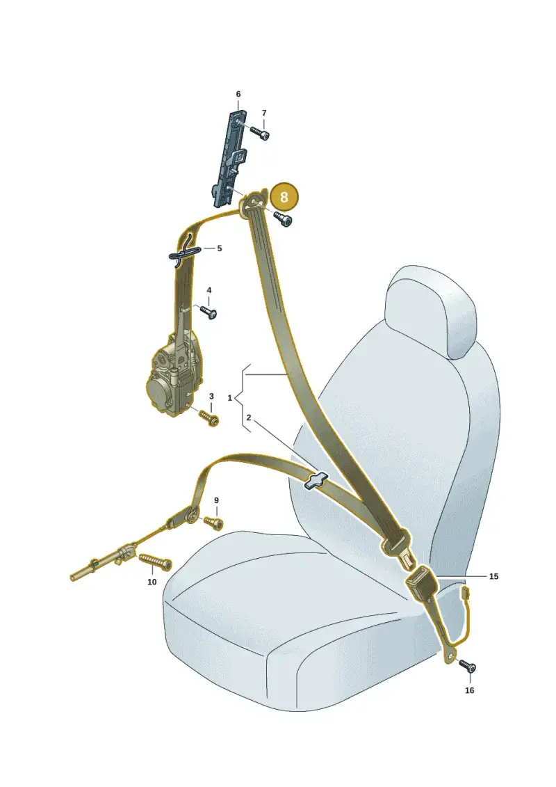 N91235501 — Audi A5 Limo 2.0 (2024-) diagram 8wh857600, position 8
