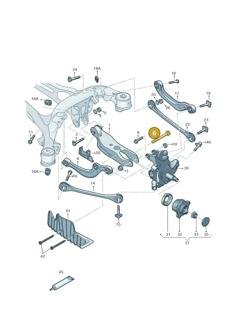 N91236301 — Audi A6 2.0 (2018-) diagram 430505200, position 6