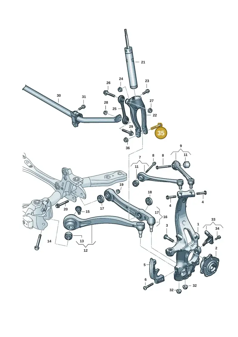 N91236301 — Audi Q6 e-tron (2023-) diagram f5s407000, position 35