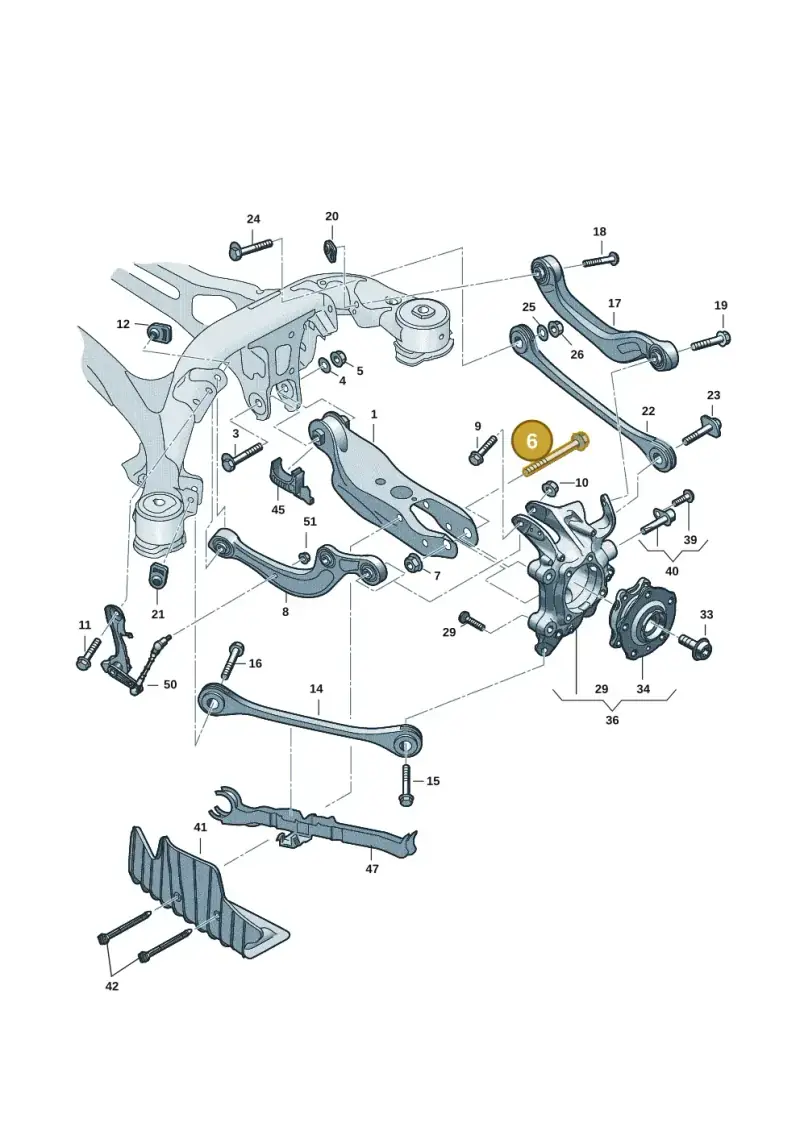 N91236301 — Audi A5 Limo 2.0 (2024-) diagram 8wk505300, position 6
