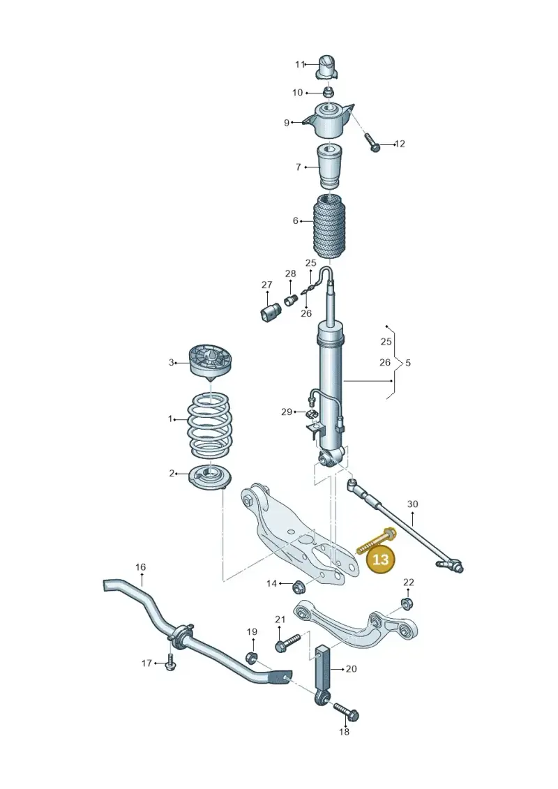 N91236401 — Audi RS6 Avant (2019-) diagram 537511100, position 13