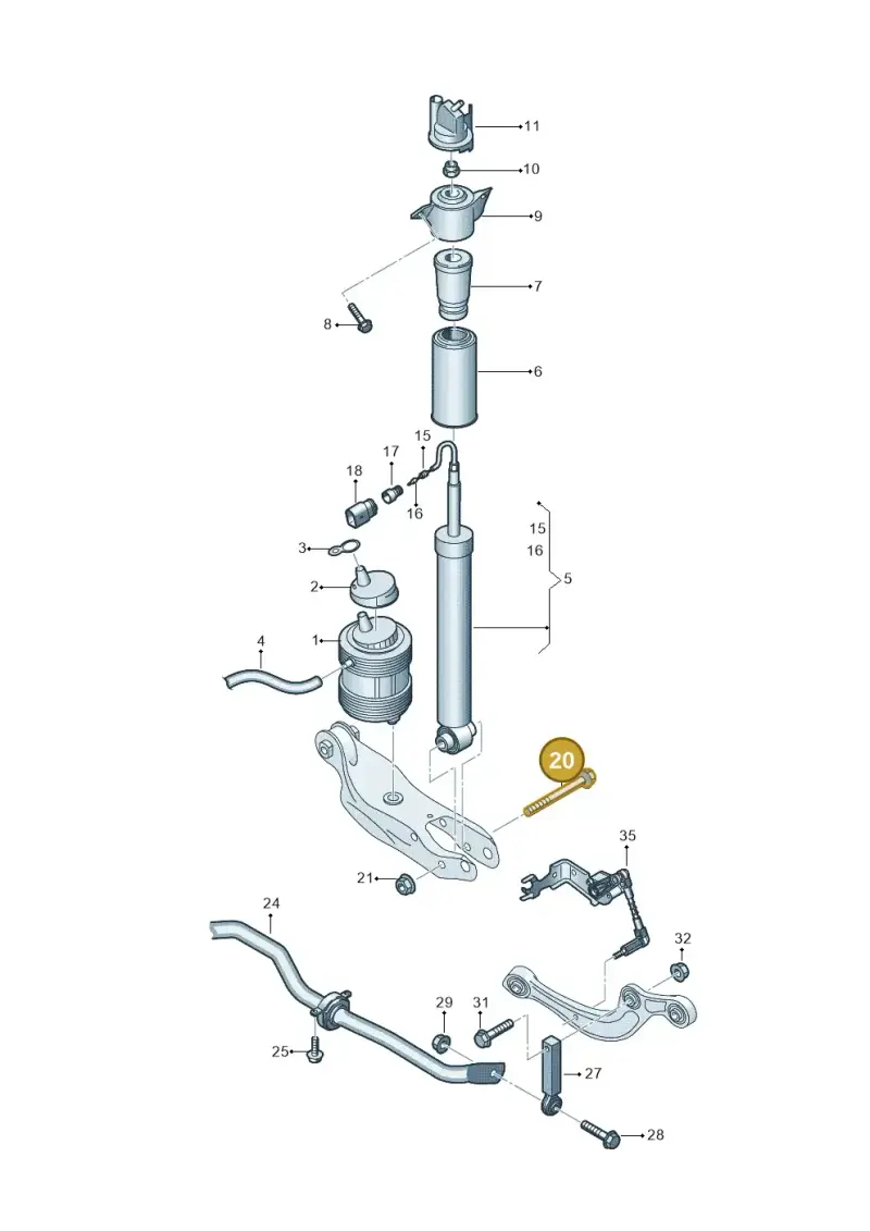 N91236401 — Audi Q8 e-tron (2018-2020) diagram 586511150, position 20