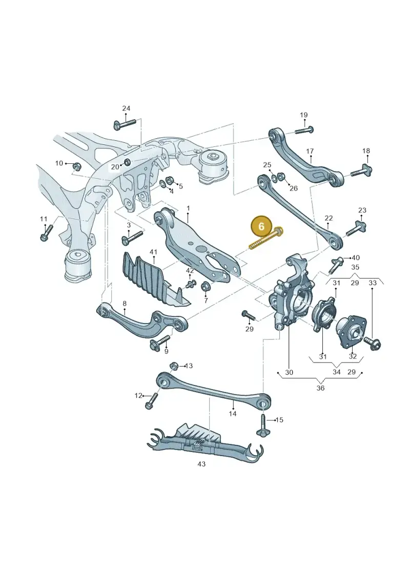 N91236401 — Audi RS4 Avant (2017-) diagram 849505300, position 6