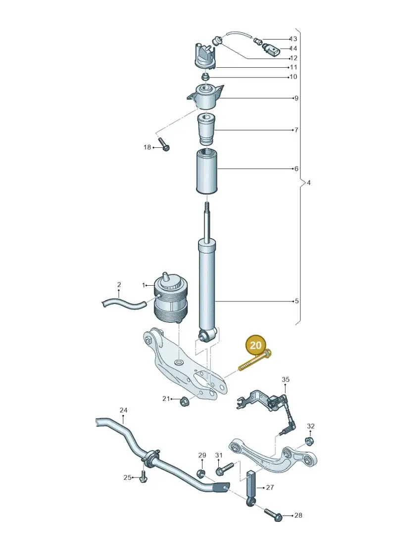 N91236401 — Audi RS Q8 Quattro (2019-) diagram 859511060, position 20