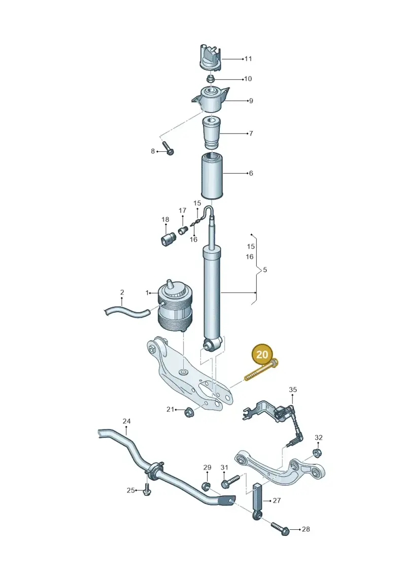 N91236401 — Audi Q6 e-tron (2023-) diagram 896511150, position 20