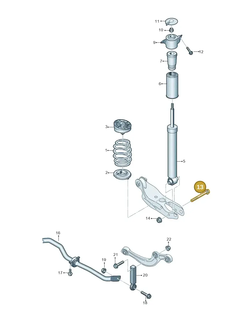 N91236401 — Audi A5 Limo 2.0 (2024-) diagram 859511000, position 13