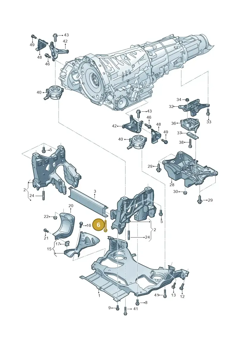 N91237101 — Audi A8L (2017-2022) diagram 838399400, position 6
