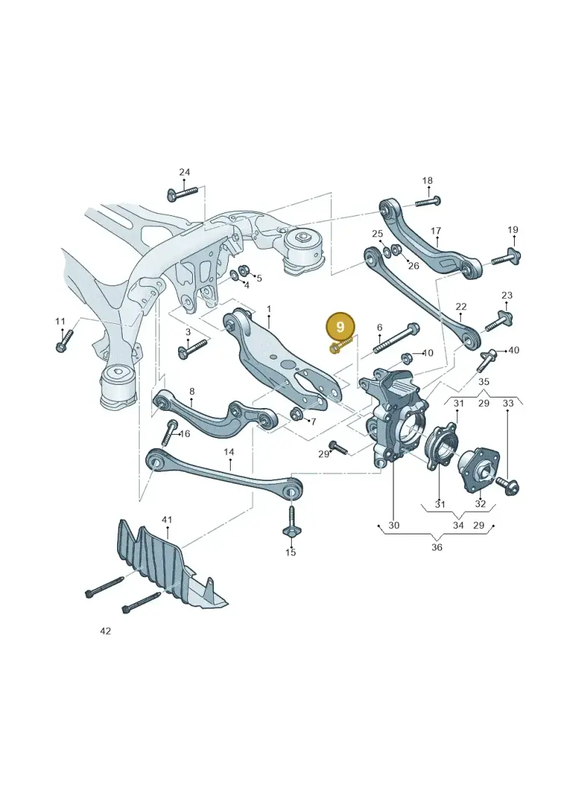 N91237101 — Audi RS Q8 Quattro (2019-) diagram 859505050, position 9